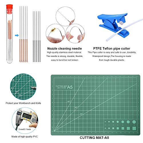HAWKUNG 42 Stück 3D Drucker Tool kit, Debur Tool, Digitaler Messschieber, Schneidematte und Andere Werkzeuge mit Aufbewahrungstasche zum Entfernen, Reinigen, Fertigstellen von 3D Druckmodellen – Bild 7