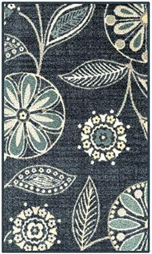 Maples Rugs Reggie Floral Area Rug - 18 x 210 Persian Blue