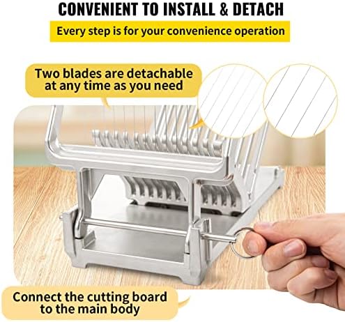 Stylish 304 Stainless Steel Cheese Slicer with Replacement Wire Cutters
