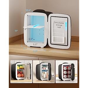   Mini-Fridge-Upgrade-Small-Fridge-Rapid-Cooling-4-Liter6-Cans-Skincare-Fridge-Cooler-and-Warmer-Refrigerators-for-Bedroom-Cosmetics-Office-and-Car-Black