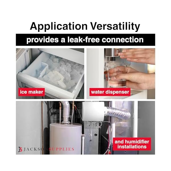   Ice-Maker-Supply-Line-and-Humidifier-Installation-Kit-for-Refrigerators-Freezers-14-x-25-Poly-Tubing-Includes-Quick-Connect-Saddle-Valve-Compression-Fittings-and-Adapters