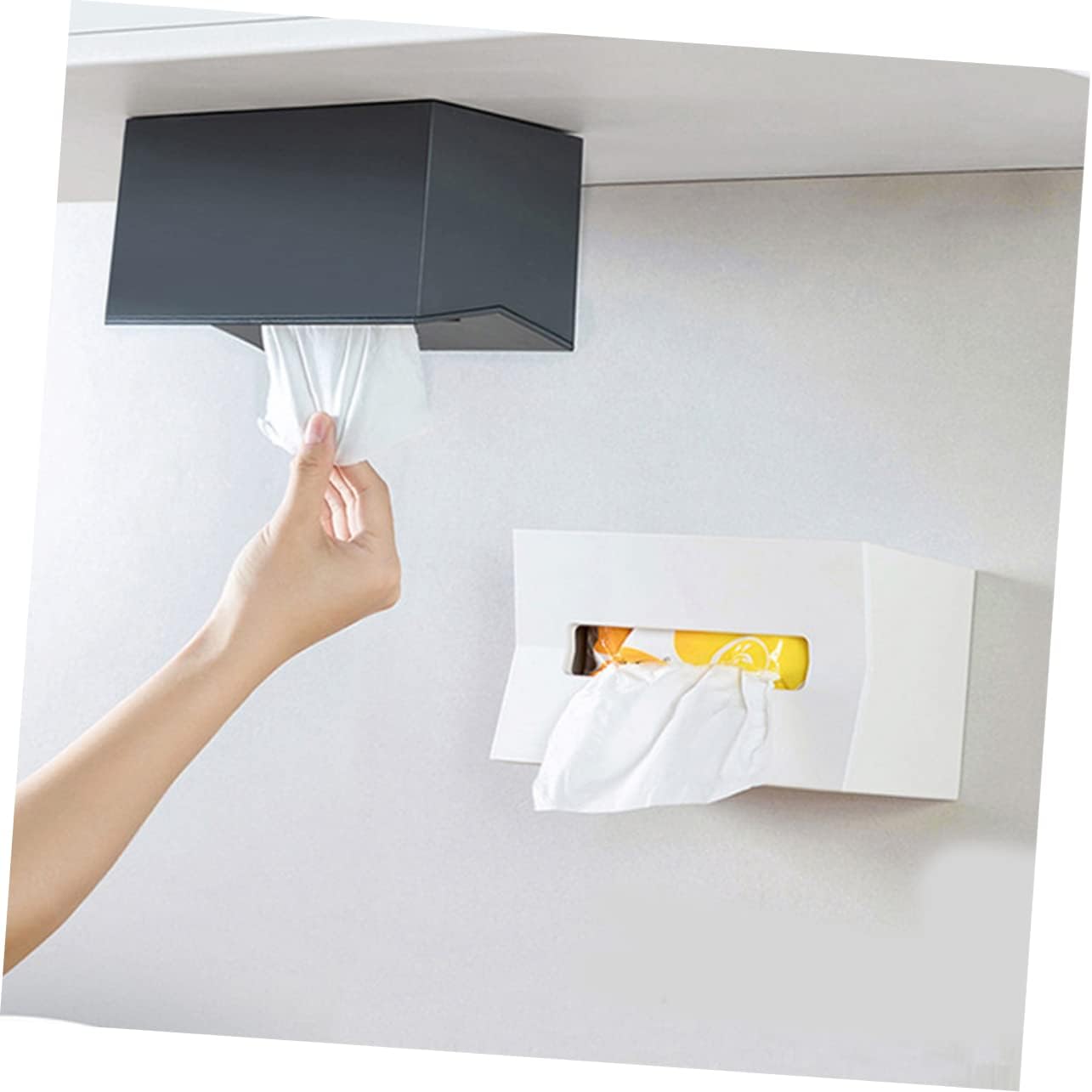 HAKIDZEL Waterproof Tissue Box Holder Bath Wall-Mounted Dispenser
