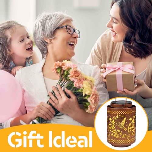 Hummingbird Solar Lanterns Garden Decor Birthday Gifts for Women Mon Grandma Metal Hanging Solar Lights Waterproof Outdoor Decoration for Outside LED Lanterns for Yard Patio Lawn Pathway Landscape - Image 6