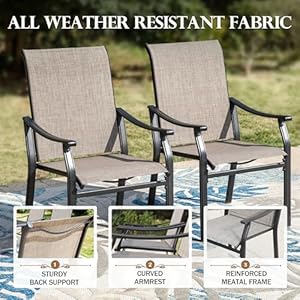   HERAS-HOUSE-Outdoor-Dining-Set-7-Piece-Patio-Dining-Sets-6-Brown-Textilene-Chairs-and-1-Rectangular-Extendable-Large-Surface-Metal-Dining-Table-for-Deck-Backyard-Lawn