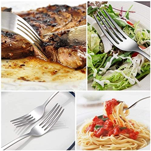 MIZORLIE 10-Piece Dinner Forks Set 7 Inches Food-Grade Stainless Steel