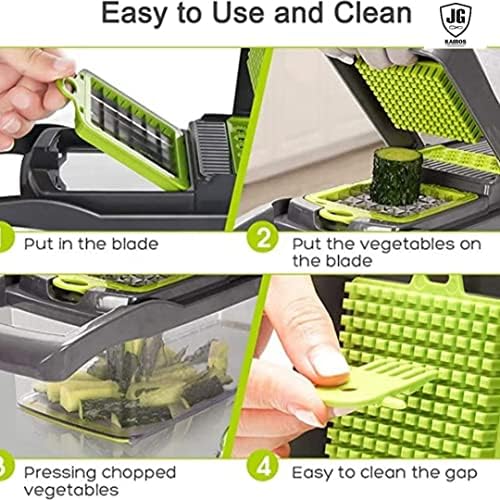 Premium Multi-functional Vegetable Chopper with 8 Blades
