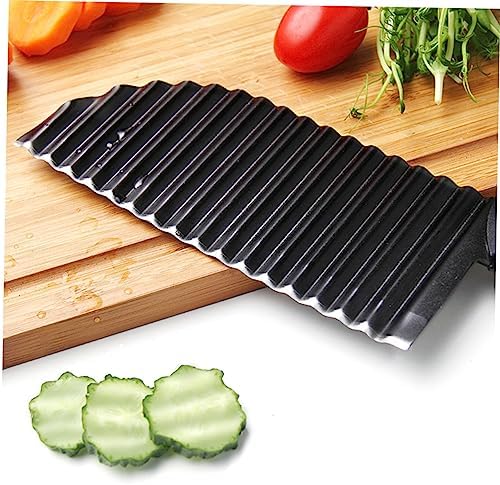 Zerodeko Stainless Steel Wave Slicer Comfortable Grip Black