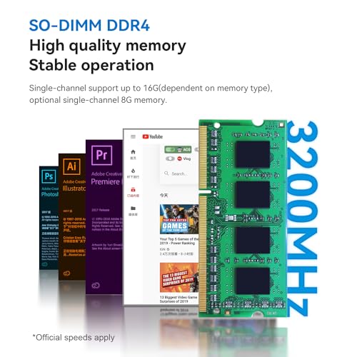 Beelink Mini PC, Intel 12th Gen Alder Lake- N95(bis zu 3.4GHz), 16GB DDR4 RAM 500GB SSD, Mini S12 Desktop Computer Unterstützung 4K Dual HDMI Display/USB3.2/WiFi 5/BT4.2/Gigabit Ethernet – Bild 7