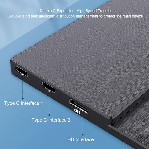 Tragbarer Display 15,6 Zoll USB C 3840 X 2160P, 100% SRGB Tragbarer Laptop Display Gaming Display 60 Hz 4K Laptop Bildschirmverlängerung 10 Punkt Touchscreen für PC – Bild 7