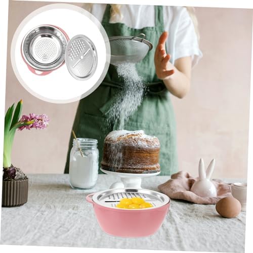 Manual Rice Washer and Grater Set Durable Stainless Steel Tool for Kitchen