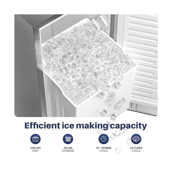 Coolake 15 inch wide under counter ice maker machine 80lbsday built in freestanding ice maker with 25lbs storage bin stainless steel self cleaning lcd panel under cabinet ice maker for home office  urban country home decor