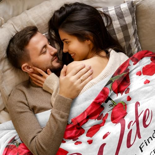 Gifts for Wife from Husband - Anniversary Wedding Gifts for Women - Wife Christmas & Birthday Gift Ideas - Romantic I Love You Gift for her - Valentines Present for Her - to My Wife's Blanket 50"x60" - Image 6