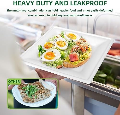 Eco-Friendly 300PC Compostable Plate Set for Parties