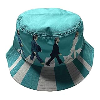 The Beatles Bucket Hat Abbey Road Crossing Nue Officiel Unisexe Bleu L/XL, bleu, taille unique - Les Beatles, Paul McCartney, John Lennon, RIngo Starr, George Harrison