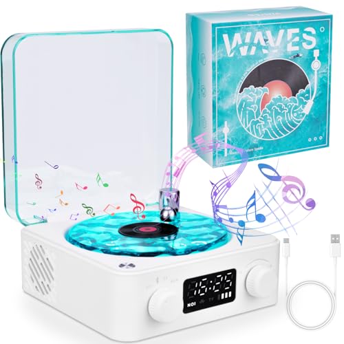 The Waves Vinyl Player, Portable Vintage Platine Vinyl Record Player, Retro Wireless Bluetooth Lecteur Vinyle Speaker with Adjustable Lights, Effet de Lampe Projection RVB, Improve Sleep Qualit (A) - Les Beatles, Paul McCartney, John Lennon, RIngo Starr, George Harrison The Waves Vinyl Player, Portable Vintage Platine Vinyl Record Player, Retro Wireless Bluetooth Lecteur Vinyle Speaker with Adjustable Lights, Effet de Lampe Projection RVB, Improve Sleep Qualit (A)