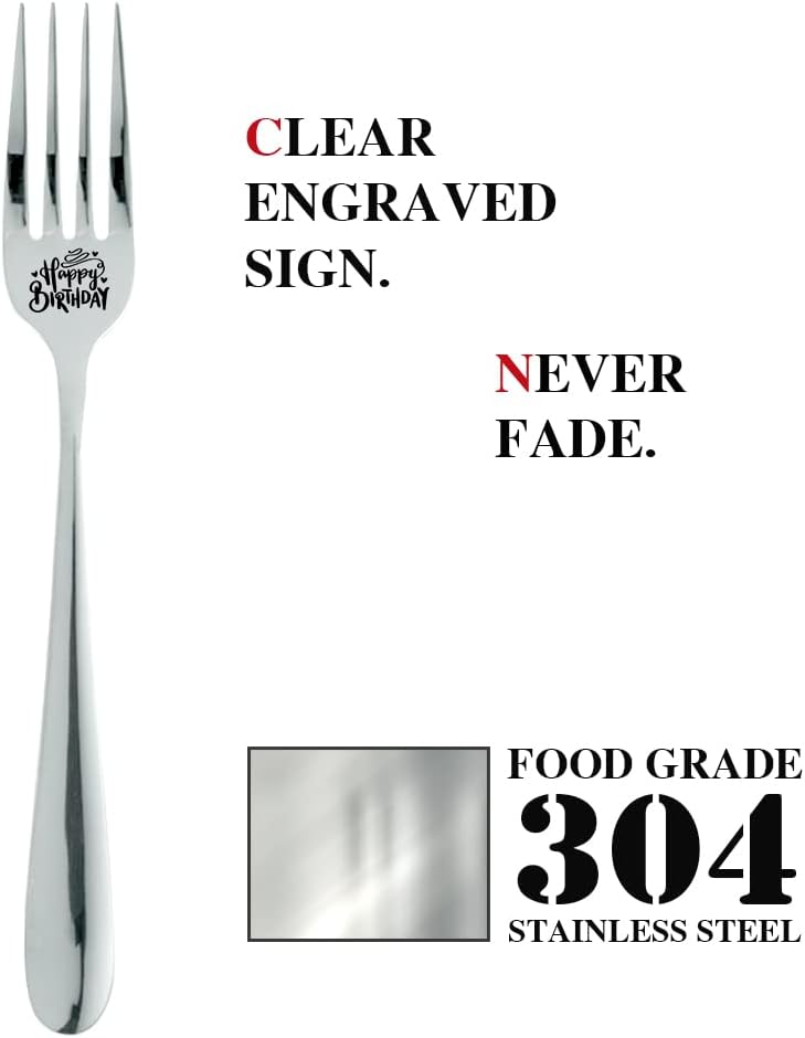 Funny Engraved Stainless Steel Dinner Fork with Gift Box