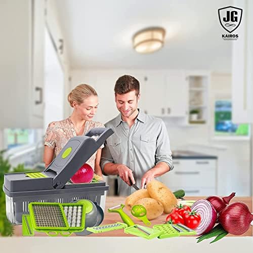 Premium Multi-functional Vegetable Chopper with 8 Blades