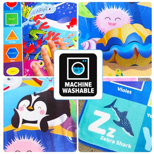 QUOKKA Baby Play Mat - Ocean ABC Rug for Kids