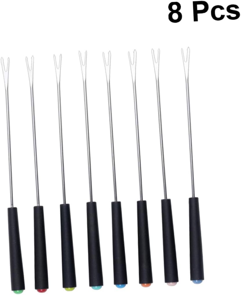 Stainless Steel Cheese Forks Set 8-Piece Barbecue Fondue Made Easy