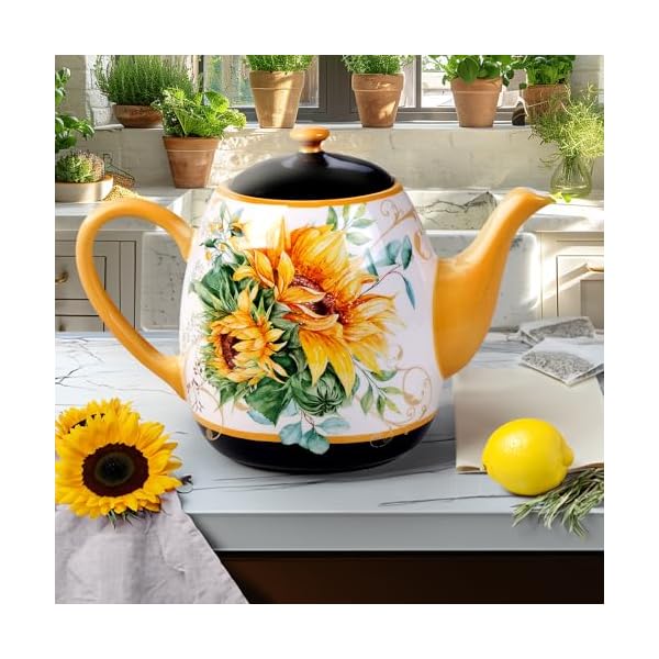   Certified-International-Sunflower-Fields-40-oz-Teapot-Multi-Colored