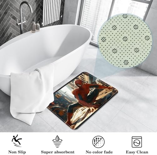 Spiderman Floor Rugs - Machine Washable 80x50cm