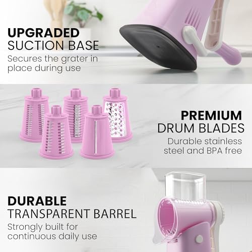Zulay Kitchen Grater Easy to Use Stainless Steel for Busy Home Chefs