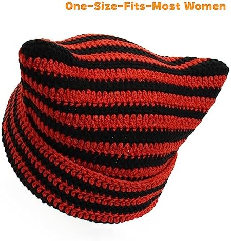 Warm Knit Beanie Women - Soft Cozy Cat Ears StructureReact styling