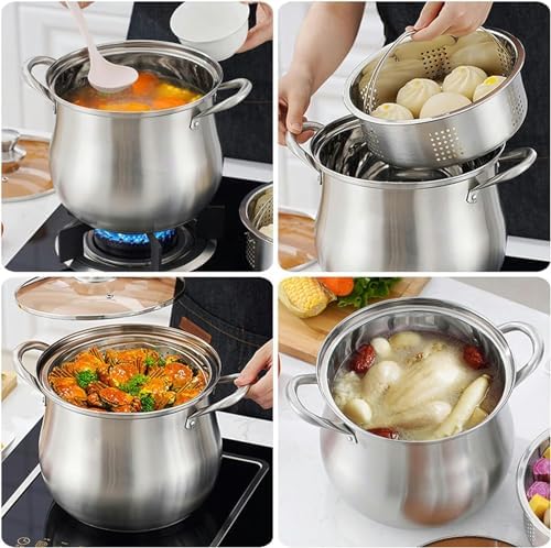 Stainless Steel Seafood Steamer Pot - Multi-Functional Durable