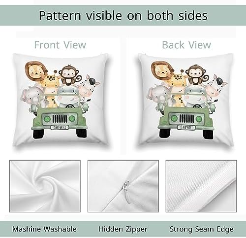 HawSkgFub Safari Animal Plush Pillowcase Throw