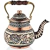   Vintage-Copper-Turkish-TeaPot-Tea-Kettle-Pot-for-Stovetop-Stove-Top-Infuser-Decorative-Fancy-Arabic-Moroccan-Party-Serving-Kitchen-Antique-Handmade-Women-Floral-Unique-Style-Gooseneck-Gift