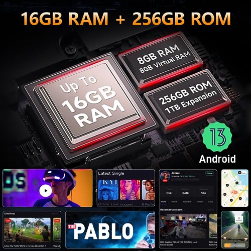 CUBOT Kingkong Power(2023) Outdoor Smartphone Android 13, 16GB(8+8)/256GB, 10600mAh(33W), 6.5" FHD+ Handy Ohne Vertrag mit Glare Taschenlampe, 48MP+20MP Nachtsicht, IP68/Dual 4G SIM/NFC/GPS – Bild 3