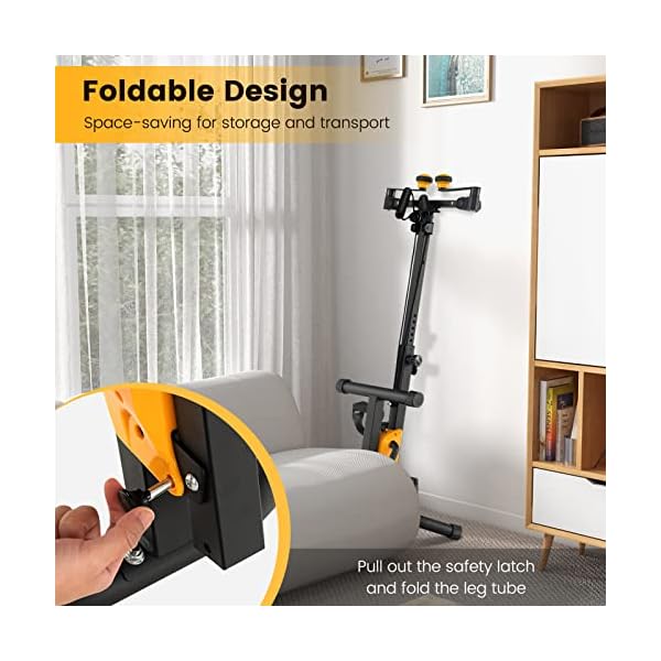 GYMAX Pedal Exerciser for Seniors, Hand Arm Leg and Knee Pedal Exercise Bike with Adjustable Handgrip, Resistance and Height for Total Body, Home Folding Adjustable Rehab Fitness Equipment for Elderly - Image 6