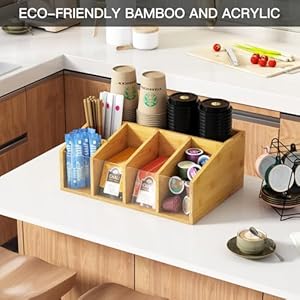   Coffee-Station-Organizer-Coffee-Bar-Organizer-for-Countertop-Farmhouse-Coffee-Caddy-with-Removable-Dividers-Office-Coffee-Bar-Accessories-and-Organizer-for-Coffee-Pods-Syrup-Cups-and-Stirrer