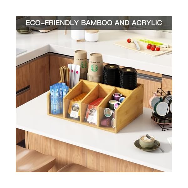   Coffee-Station-Organizer-Coffee-Bar-Organizer-for-Countertop-Farmhouse-Coffee-Caddy-with-Removable-Dividers-Office-Coffee-Bar-Accessories-and-Organizer-for-Coffee-Pods-Syrup-Cups-and-Stirrer