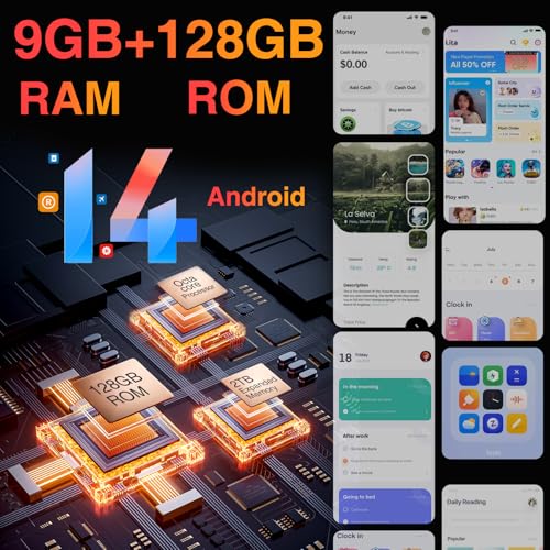 DOOGEE Blade 10 Rugged Smartphone 2024, 9GB+128GB/2TB Unzerstörbares Telefon Android 14, 6,56 Zoll HD+ 90Hz IPS, 10,7 mm Ultra-thin, 3 Slot/4G Dual SIM, 5150mAh/16MP+8MP/Octa Core/GPS/Face Unlock – Bild 3