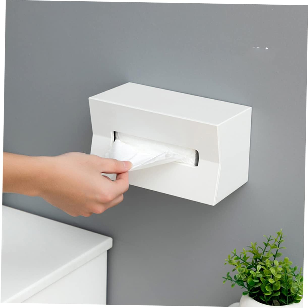 HAKIDZEL Waterproof Tissue Box Holder Bath Wall-Mounted Dispenser