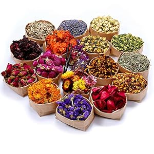 16 Bags Dried Flowers,100% Natural ...