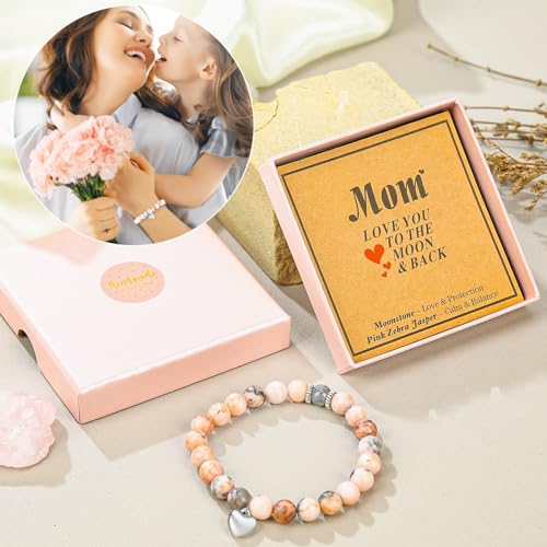 VICKHU Mothers Day Gifts From Daughter Son Crystal Moonstone Bracelet for women Birthday Thanksgiving Day Christmas Valentine's Day Gifts for mom auntin grandma mommy - Image 4