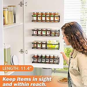   Spice-Rack-wall-mounted-4-Pack-Space-Saving-Spice-Organizer-for-Spice-Jars-and-SeasoningsScrew-or-Adhesive-Hanging-Spice-Rack-Organizer-for-Your-Kitchen-Cabinetor-Pantry-Door