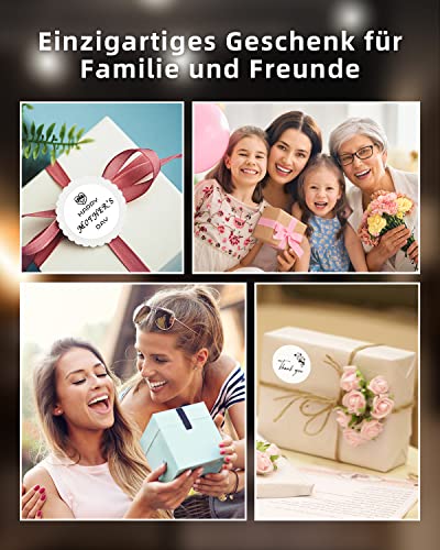 Phomemo M120 Etikettendrucker mit 3 Rollen Etikettenpapier, Bluetooth Thermo Beschriftungsgerät,Tragbare Monochrom Etikettiergerät für kleine Unternehmen, Heimetiketten, for iOS & Android – Bild 7