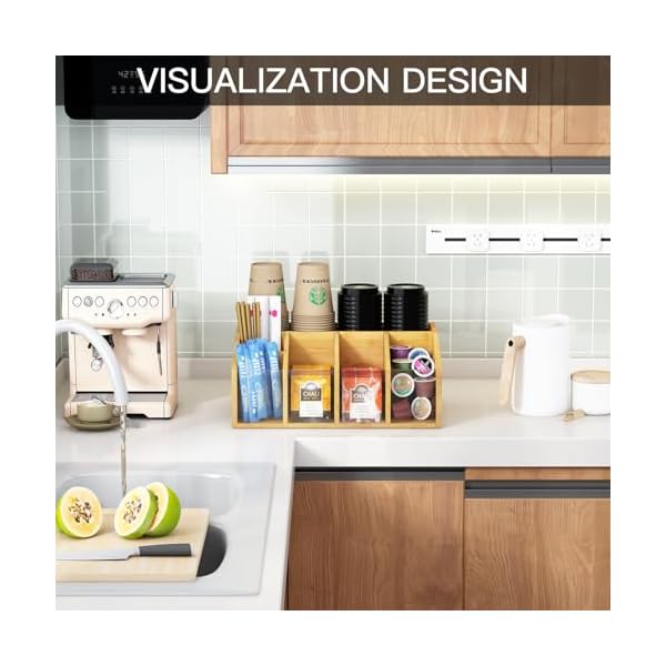   Coffee-Station-Organizer-Coffee-Bar-Organizer-for-Countertop-Farmhouse-Coffee-Caddy-with-Removable-Dividers-Office-Coffee-Bar-Accessories-and-Organizer-for-Coffee-Pods-Syrup-Cups-and-Stirrer