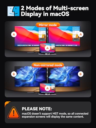 Docking Station USB C: 7in1 Dockingstation Laptop 2 Monitore mit 4K, USB C Hub mit 5Gbps USB 3.0 & 3*USB 2.0, 100W Power Delivery, Docking Station für Dell, Windows Laptops, MacBook – Bild 5