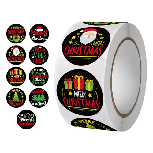 Gute Ntale Aufkleber Sticker, Rolle Winterthemen-Aufkleber Rolle, Ntale Geschenketikettenrolle, 500 Stück Ntalizi Aufkleber Runde Selbstklebende Aufkleber Nr – Bild 5