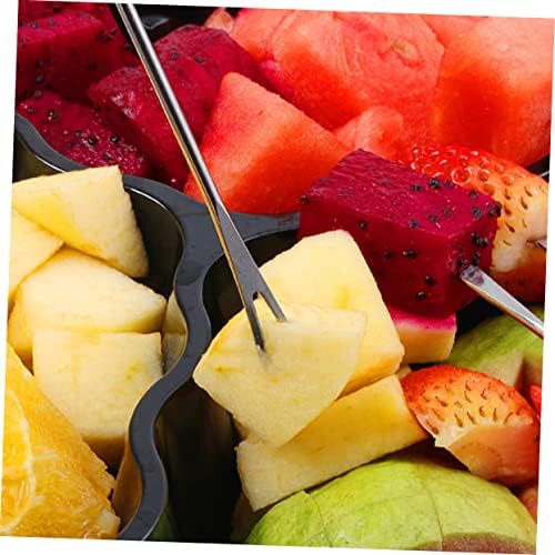 Stainless Steel Cheese Forks with Plastic Handle for Fondue Picnic Camping