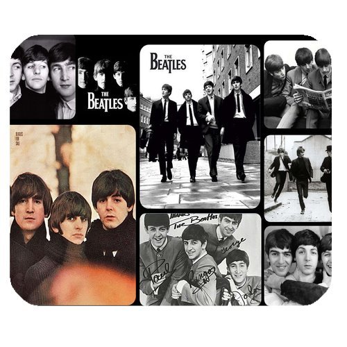 Beatles Customized Standard Rectangle Mouse Pad Mouse Mat (Black) - Les Beatles, Paul McCartney, John Lennon, RIngo Starr, George Harrison Beatles Customized Standard Rectangle Mouse Pad Mouse Mat (Black)