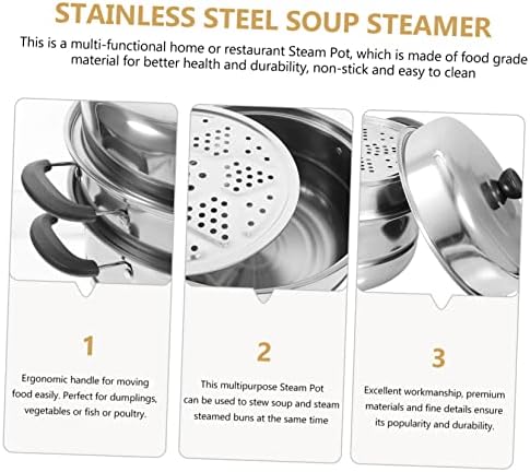 GLEAVI 3-Tier Steaming Pot Set with Basket