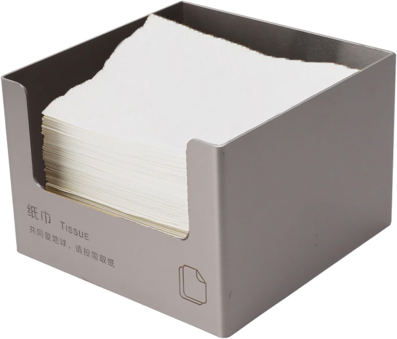 Modern Stainless Steel Square Napkin Holder for Kitchen Bathroom