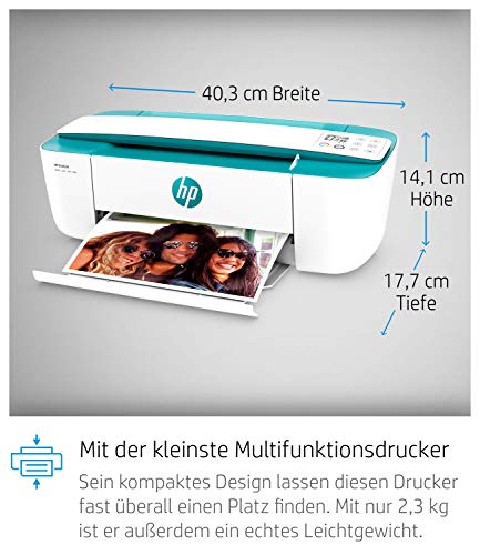 HP DeskJet 3762 Farbig Multifunktionsdrucker (Drucken, Scannen, Kopieren, WLAN, Airprint, mit 2 Probemonaten HP Instant Ink Inklusive), A4, Dunkelgrün – Bild 6