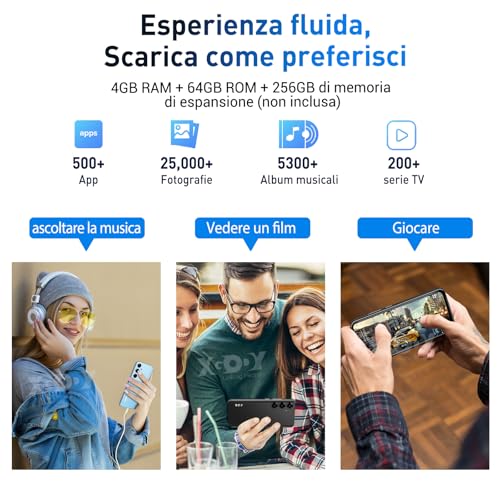 Xgody Smartphone V50, 4 GB RAM 64 GB ROM Handy mit 256 GB erweiterbar, Bildschirm 6,52 Zoll HD+, 13 MP + 5 MP, 4500 mAh, Android 10 Quad Core Dual SIM 4G Bluetooth/Wi-Fi/Face ID/OTG/3 Slots (schwarz) – Bild 4