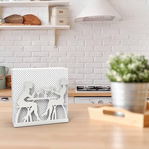 Solid Metal Napkin Holder Silver